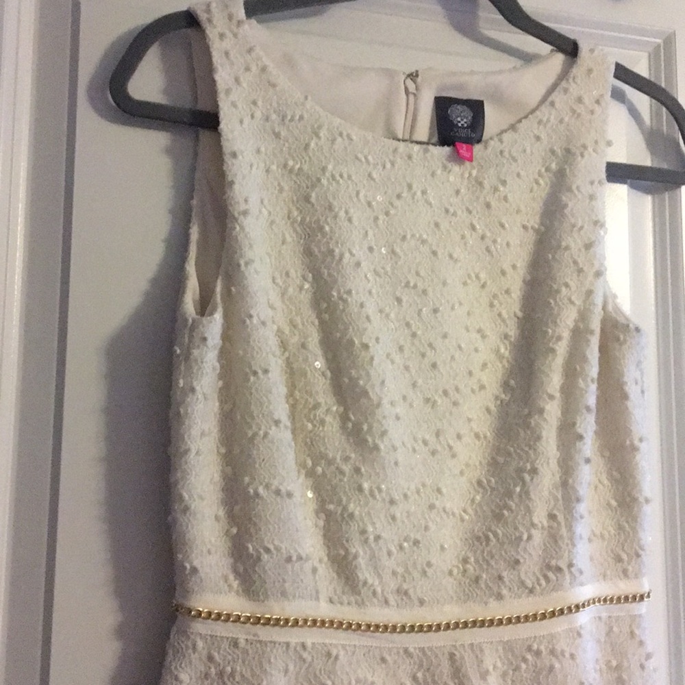 Vince camuto cream dress
